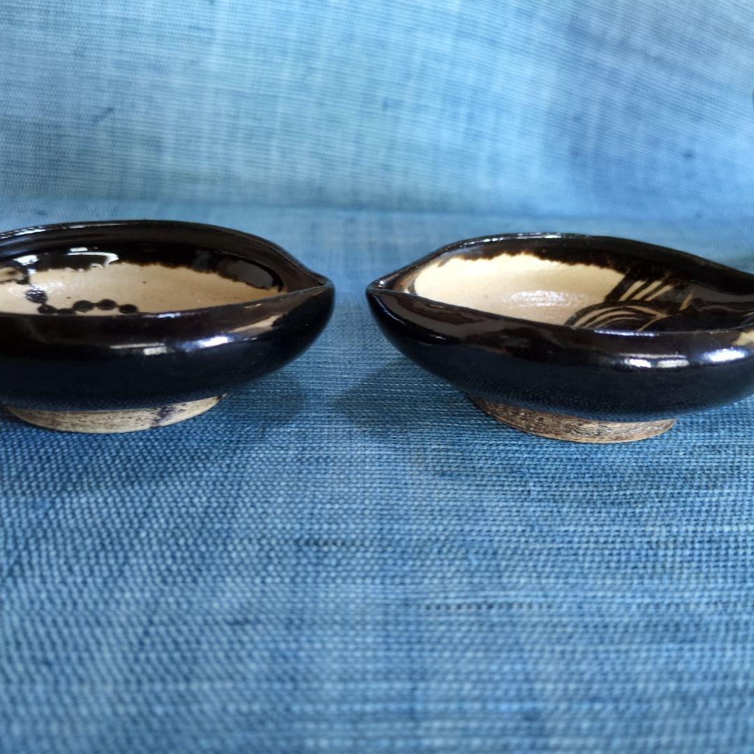 山口正文さんの黒織部お椀3点