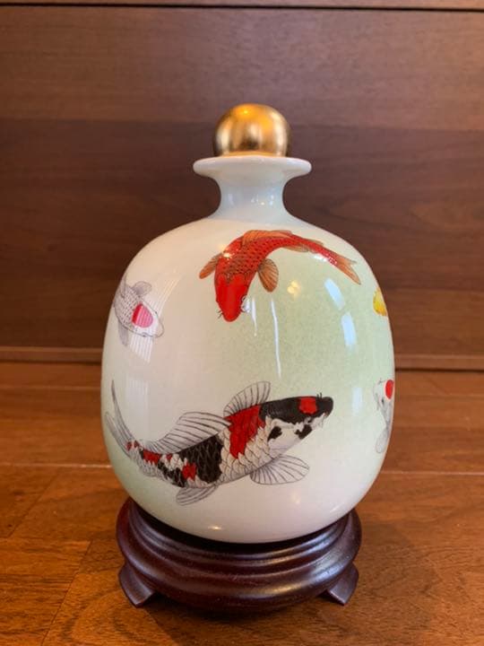 【最終セール・超美品】錦鯉園　徳利