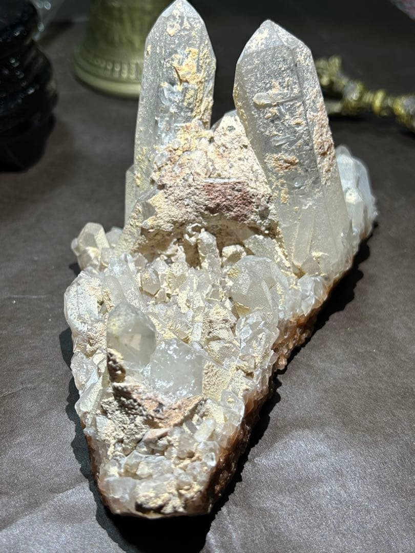 ☆別格高級品！レムリアンシード　クラスター　水晶　原石　帝王秘宝！極美