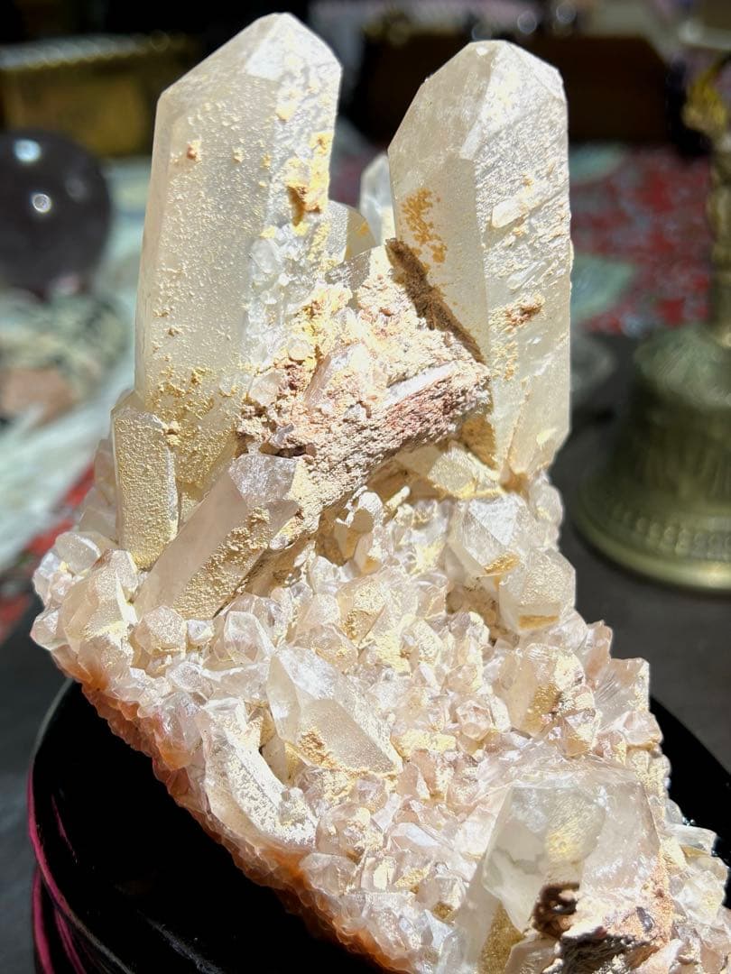 ☆別格高級品！レムリアンシード　クラスター　水晶　原石　帝王秘宝！極美