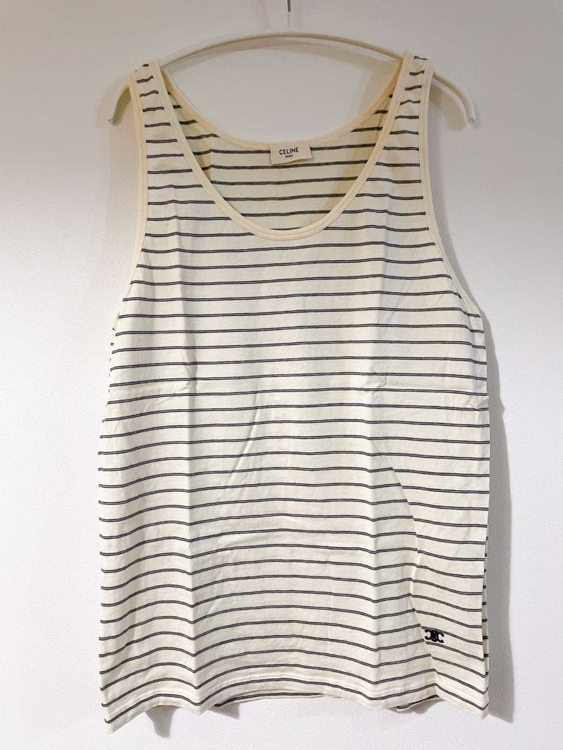 美品！　CELINE ストライプ タンクトップ ノースリーブ ユニセックス