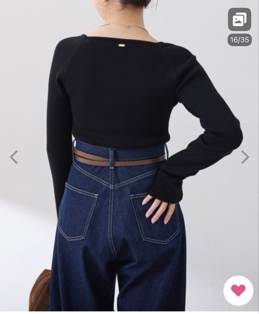 【新品】COLLAGE GALLARDAGALANTE 深スクエアリブニット