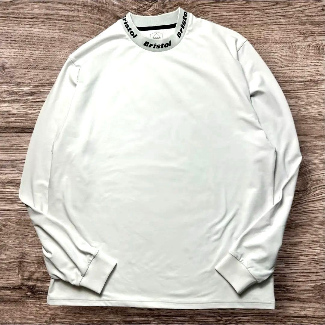 F.C.Real Bristol 首ロゴ モックネック ロンT 白　soph.