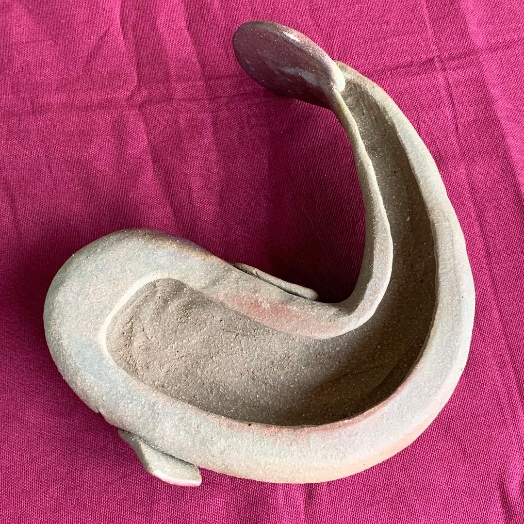 ナマズの焼き物　一点もの　工房竜　新潟　阿賀町　樋口賢竜作　幸福を呼ぶ　縁起物