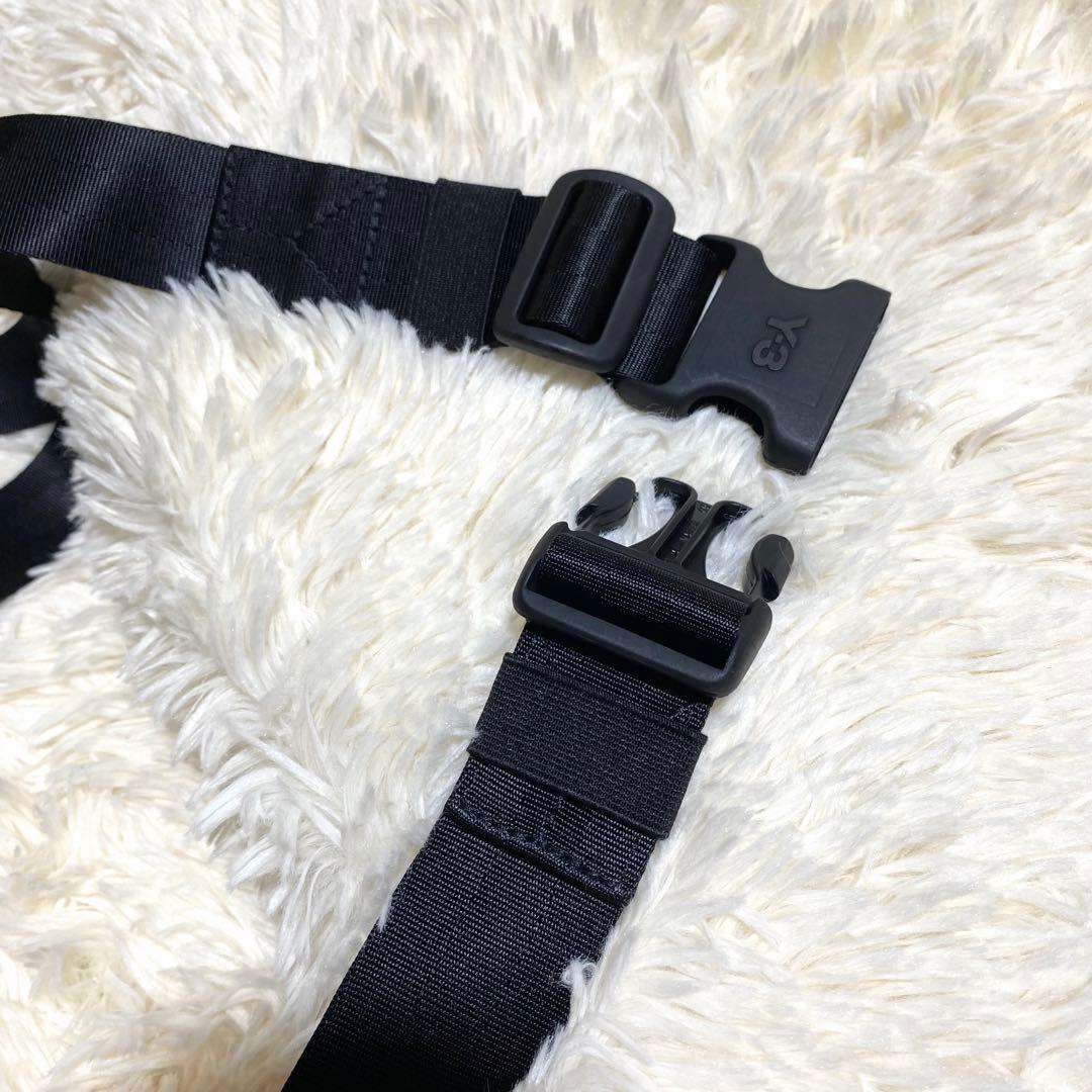 【良品】★Y-3 adidas★クロスボディバッグ★黒 ロゴ 多ポケット 袋内蔵