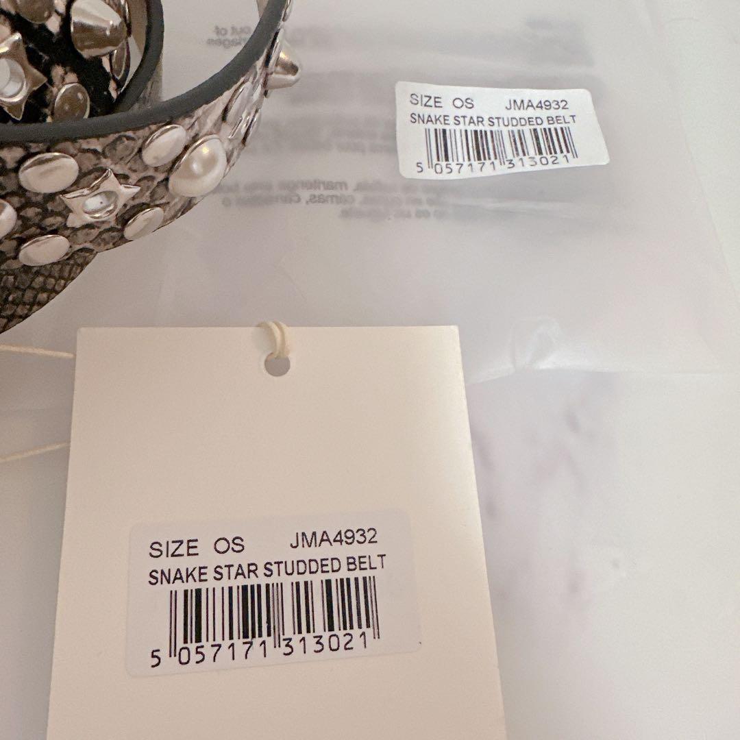 【新品】JADED LONDON スネーク柄ベルト 正規品 即発可能