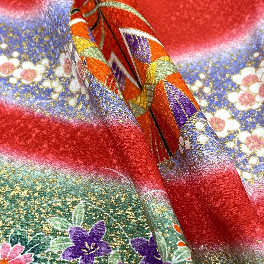 ◎mk-2290　七五三　女の子　着物・襦袢セット　7歳　　1-27