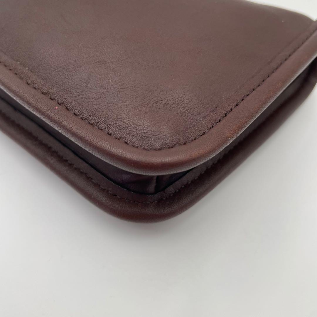 希少 COACH オールドコーチ マルチポーチレザー ダークブラウン 90s