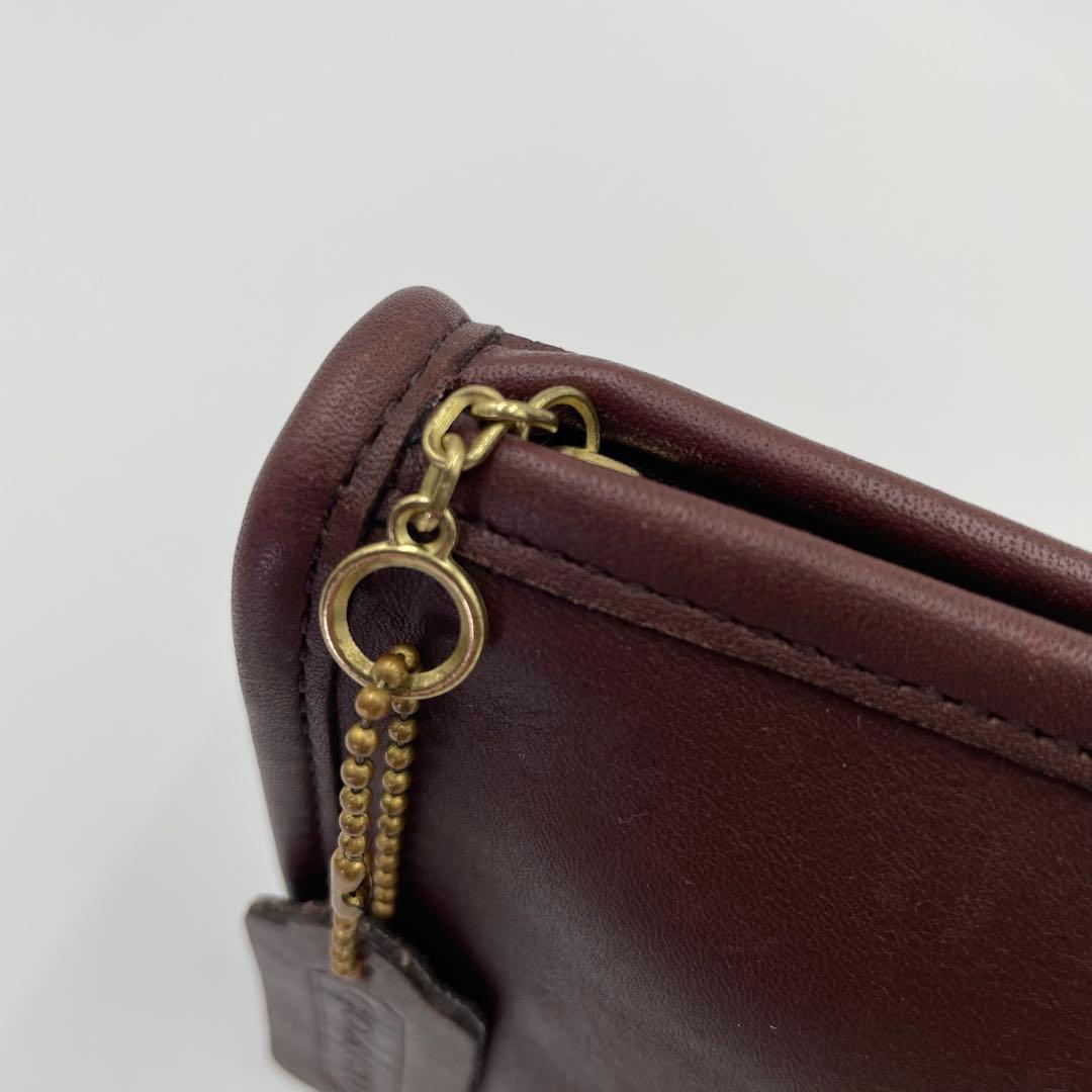 希少 COACH オールドコーチ マルチポーチレザー ダークブラウン 90s
