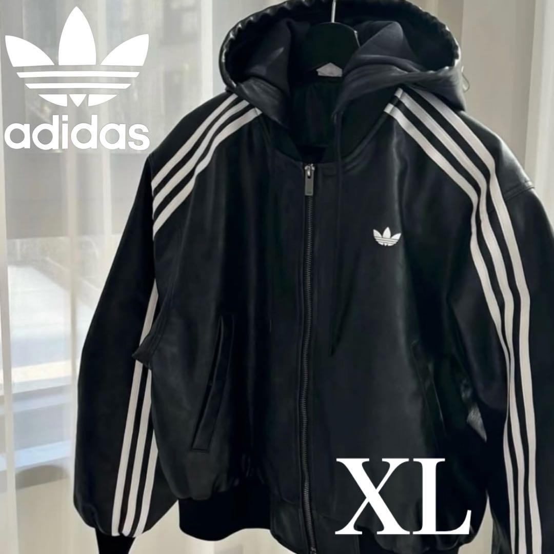 新品XL⭐️ADILENIUMシーズン3 ビンテージ フェイクレザージャケット黒白