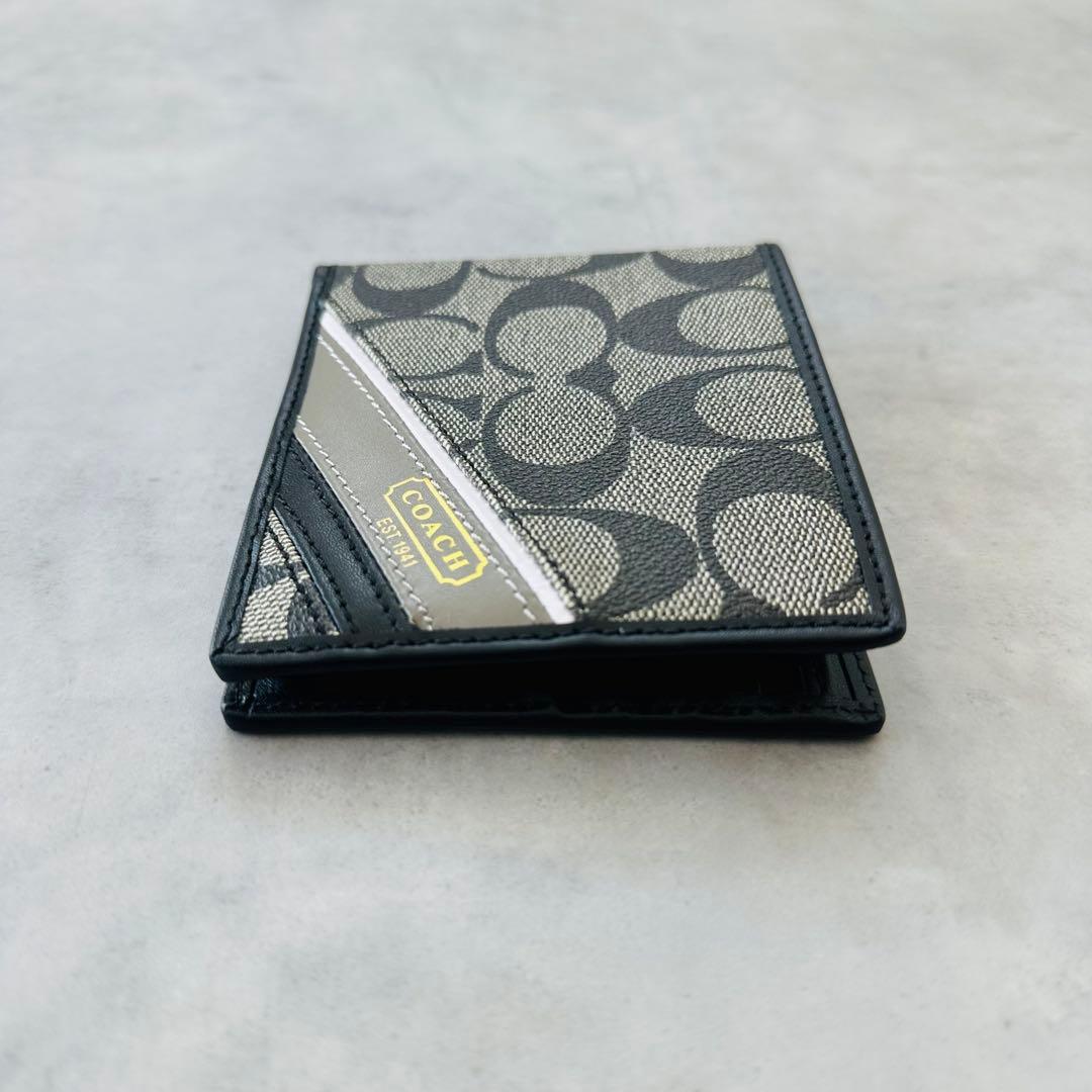未使用✨COACH ヘリテージ ストライプ  ウォレット 二つ折り財布