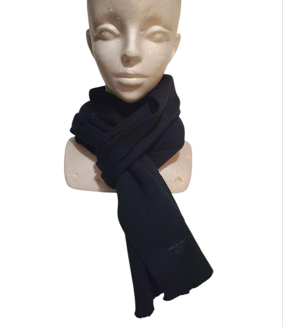 Dior Homme ブラック ウールマフラー
