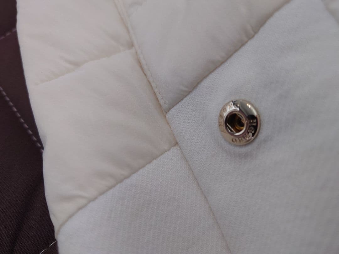 ヘルノ　ダウンコート　ハイブリッド　白ホワイト　ポリアミドコットン42