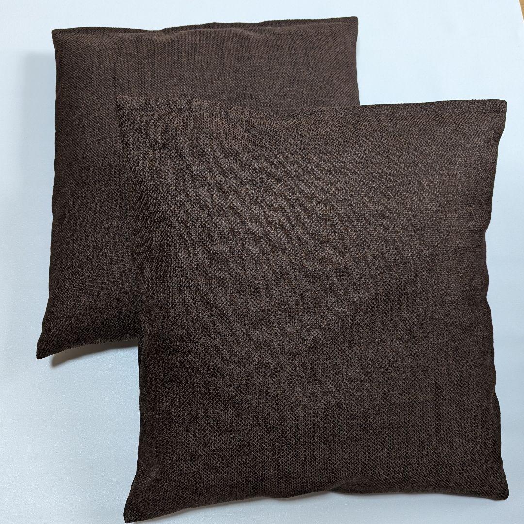 座布団カバー【ダークチョコ】 5枚セット　ハンドメイド