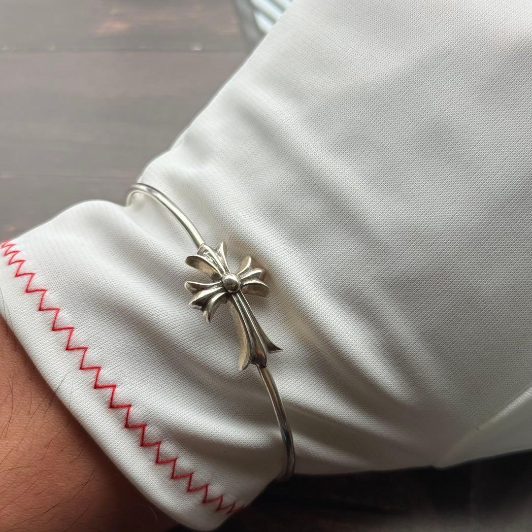 クロムハーツ SKINNY TNY クロス バングル 鑑定済み