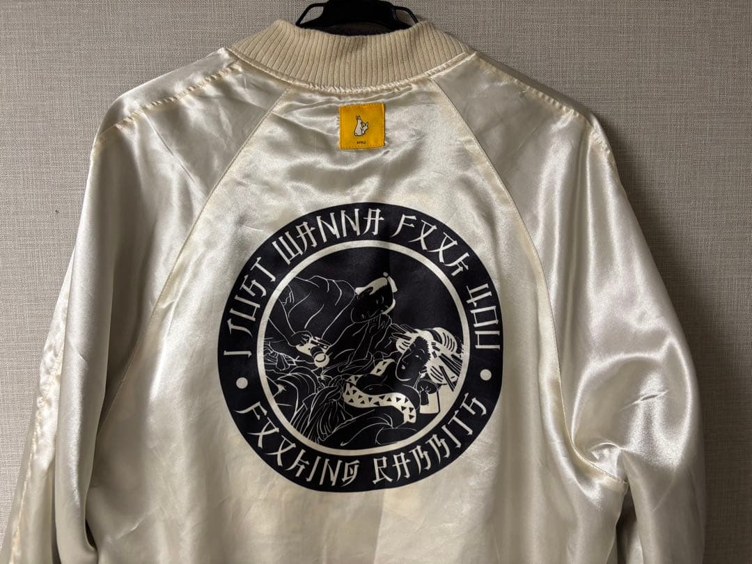 愚*者様 FR2●スカジャン●スーベニア●サテン●Lサイズ●リバーシブル●定番