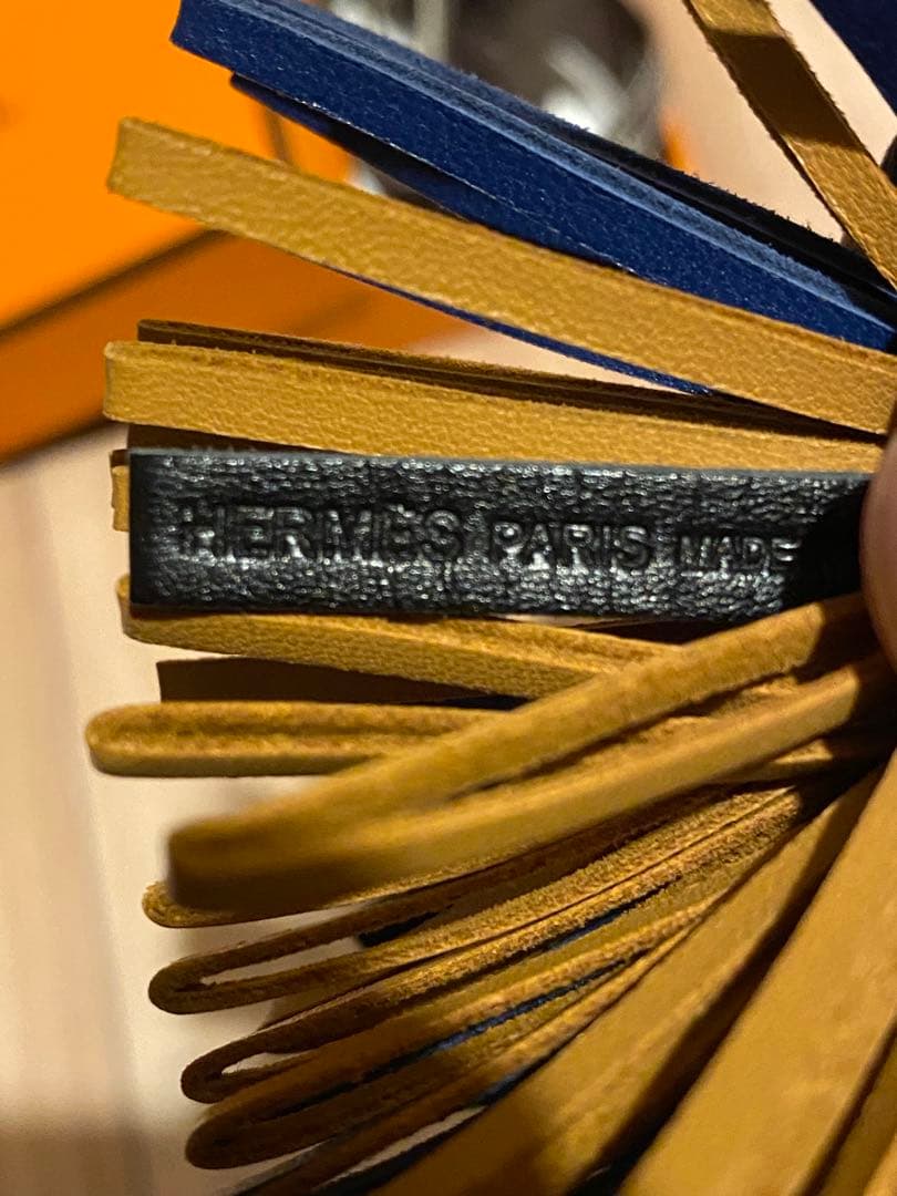HERMES カルメン　トリコロール　キーホルダー　キーリング