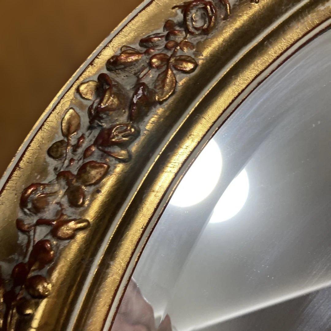 アンティーク風 鏡 直径約76cm