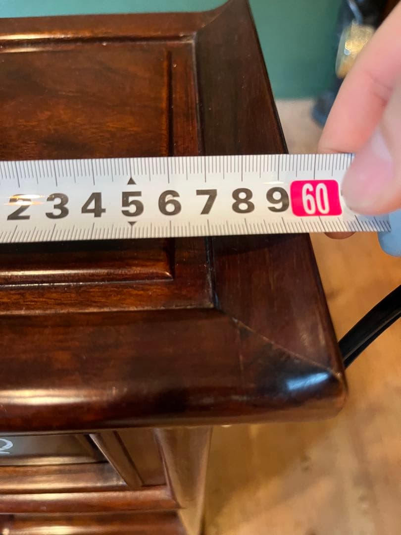 ジョンジョン＊螺鈿 紫檀 茶箪笥 飾り棚 小ぶり 違い棚 和風 昭和レトロ