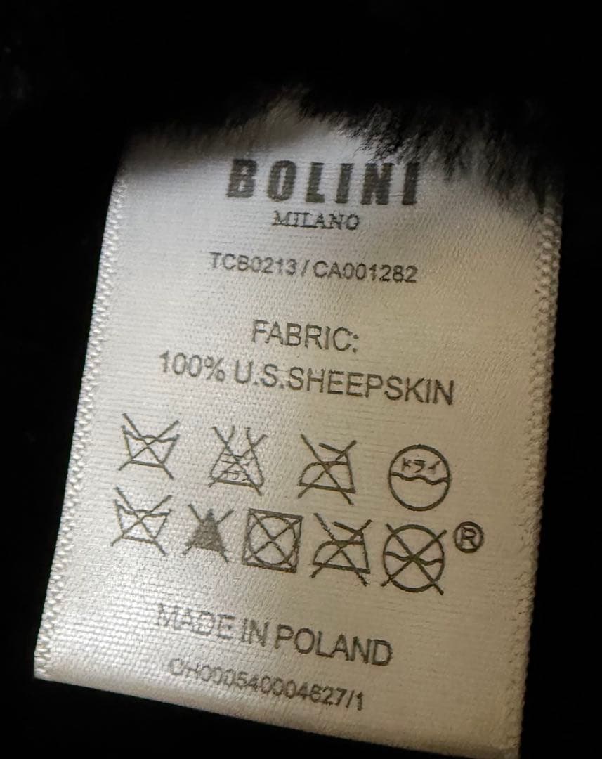 BOLINI ムートンジャケット　シープスキン　リアルムートン　パッチワーク柄