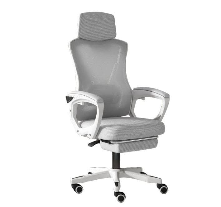 オフィスチェア デスク 通気メッシュ 140°リクライニング オットマン付き