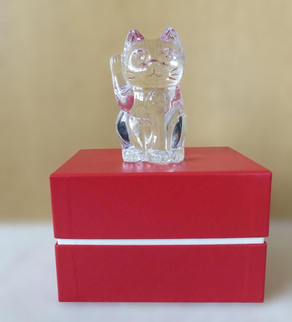 Baccarat　バカラ　招き猫　クリア
