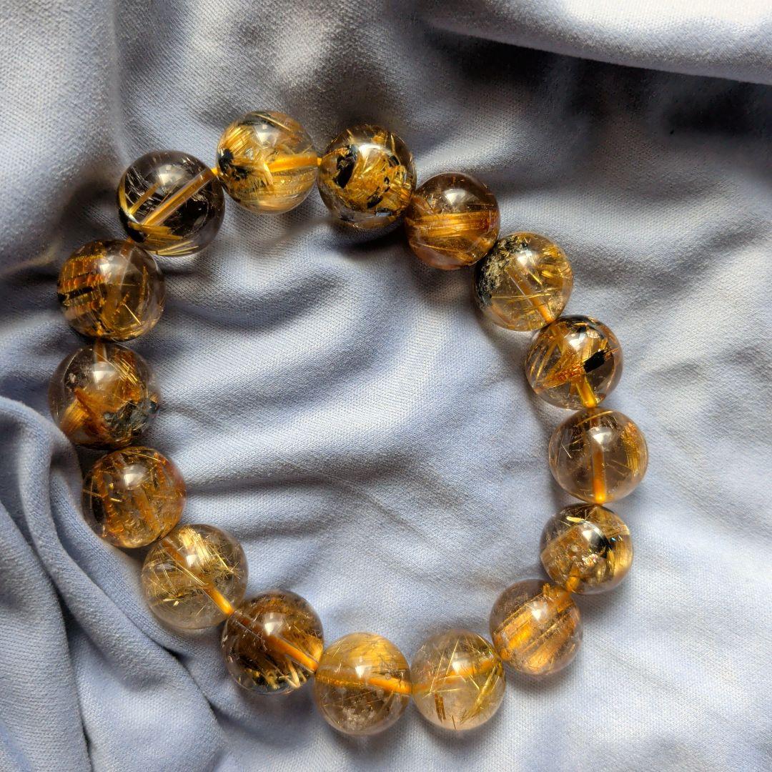 太陽放射ルチルクォーツ ブレスレット