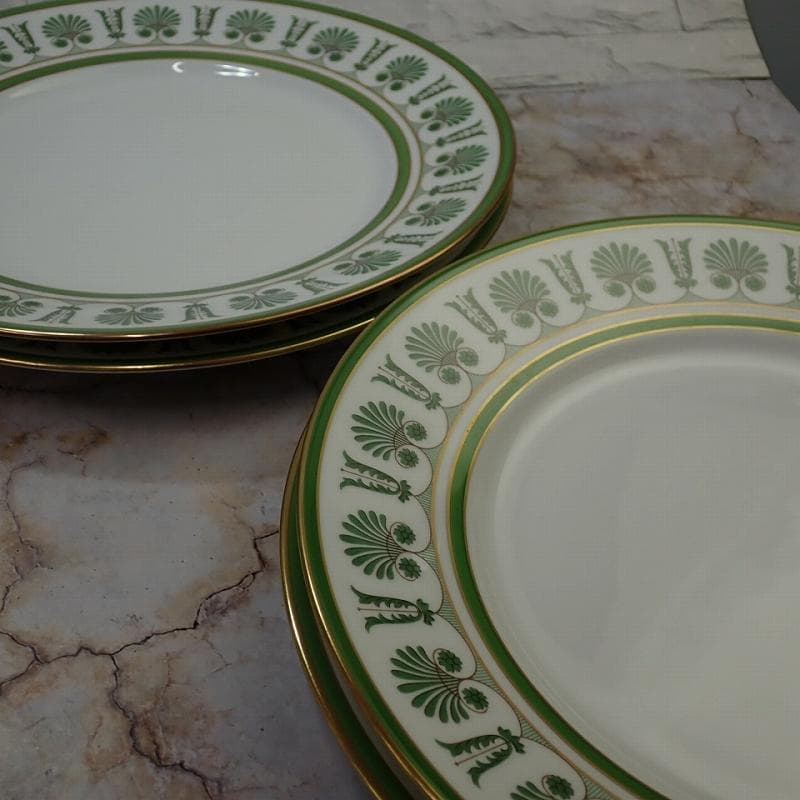 RU-6208　リチャードジノリ　パルメッテ　エメラルド　大皿　プレー度　4客