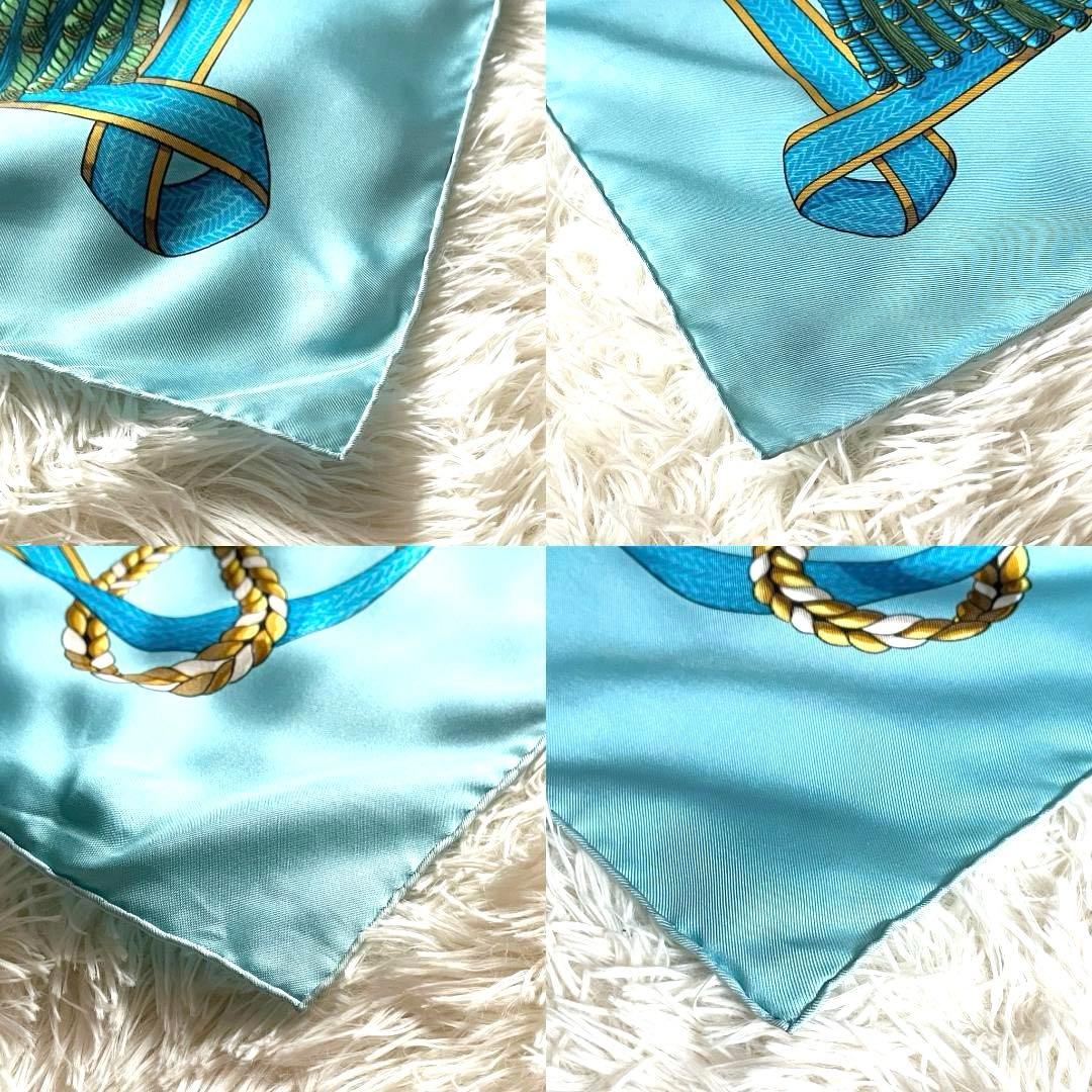 極美品　エルメス カレ90 フロンタル エ コカルド 馬具柄 シルク100　箱付