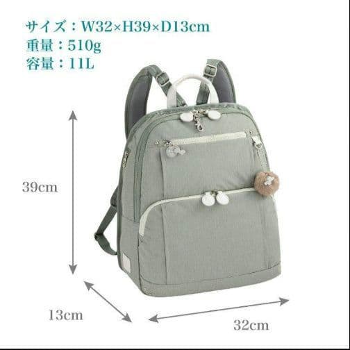 未使用タグ付き✨カナナプロジェクト 抗菌ポケットリュック　バックパック 11L