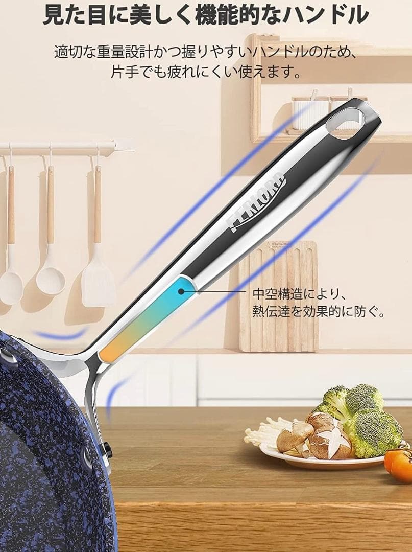 プロも大絶賛の焦げ付きにくさ❣圧倒的に使いやすい＆扱いやすい♪❤万能フライパン