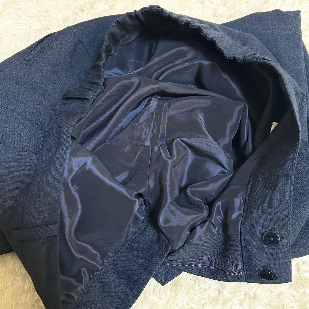 美品✨グリーンレーベルリラクシング ノーカラー セットアップ パンツスーツ 40