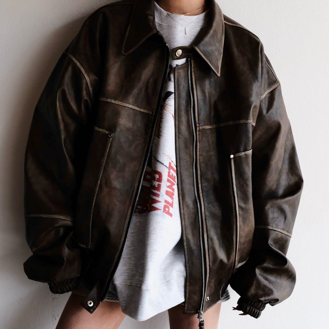 【期間限定値下げ】felim ヴィンテージボリュームレザージャケット
