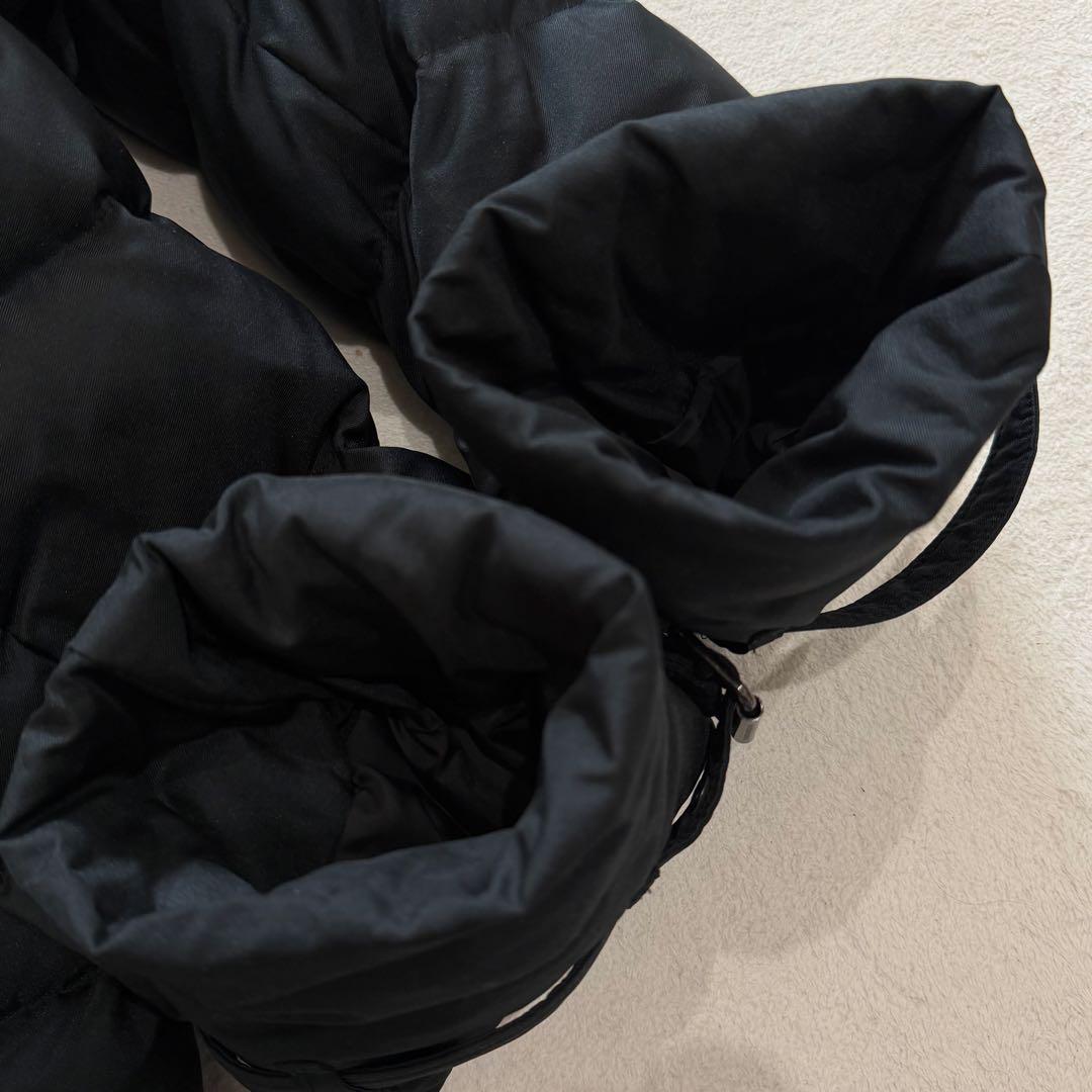 バーバリーロンドン　ダウンコート　ノバチェック ベルト　ファー　ブラック　4L