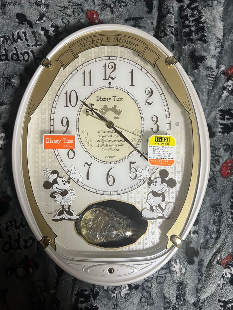 Disney Time ミッキーとミニー 掛時計