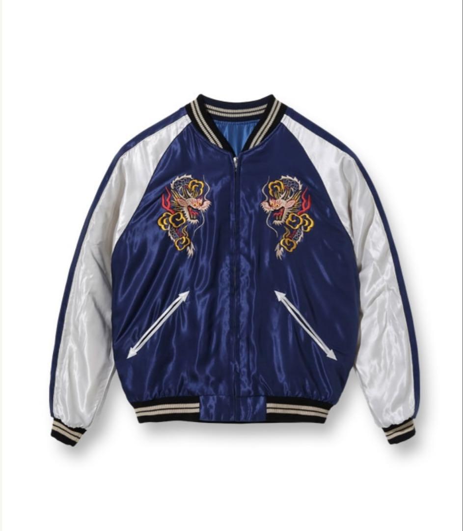 【今月までSALE】テーラー東洋　希少サイズ　スカジャン　リバーシブル　鷹　虎