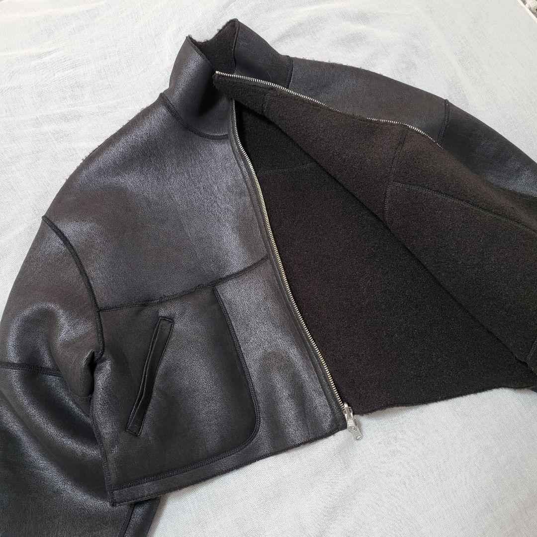 美品☆KBF 2025AW リバーシブルボア短丈ジャケットブラック