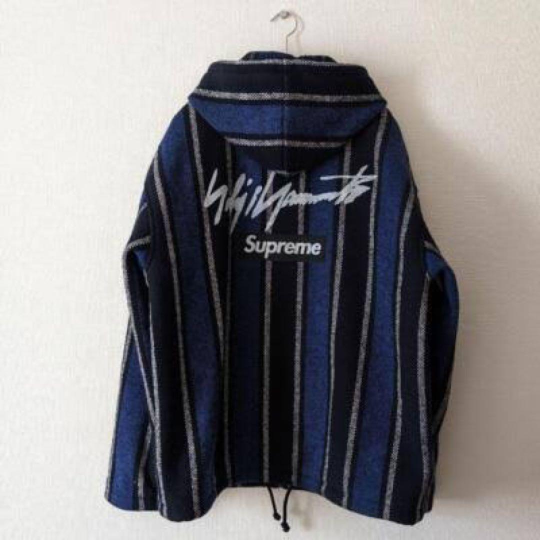 Supreme ストライプ柄フード付きジャケット×ヨウジヤマモト