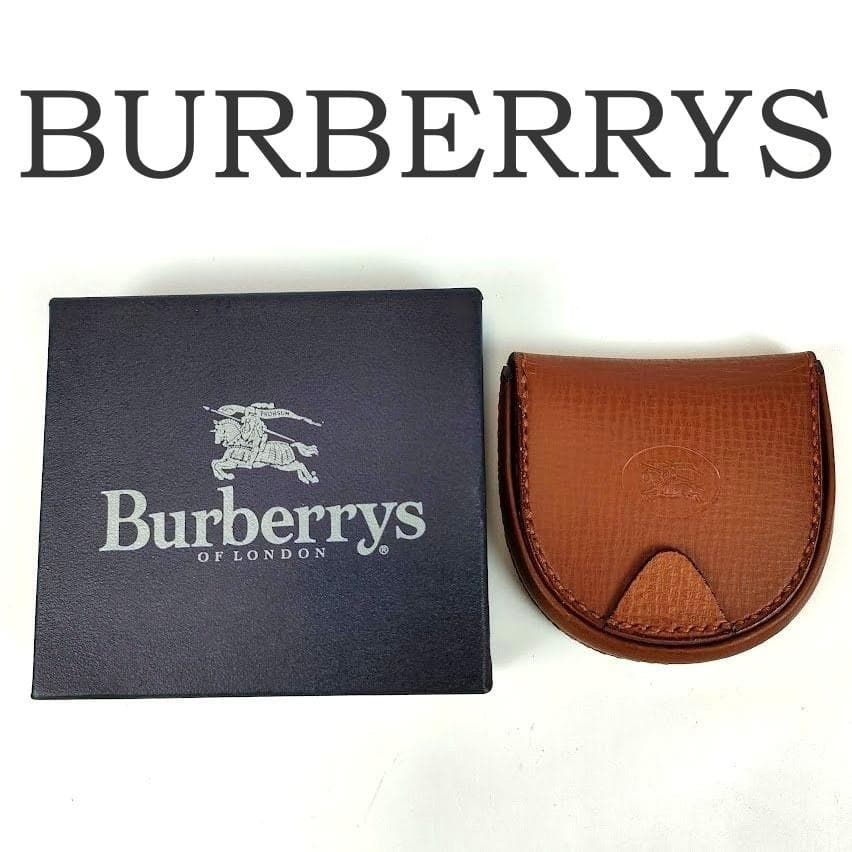 未使用 BURBERRYS バーバリーズ ケース 小銭入れ 馬蹄型 レザー