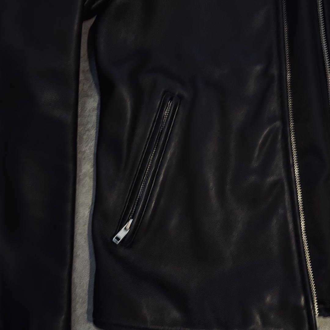 ジャーナルスタンダード　レザージャケット ライダース　ブラック　羊革 メンズM