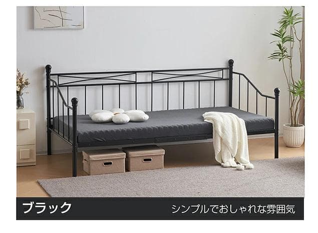 超人気！北欧風 1人用 シングルベッド 耐震 【ホワイト】