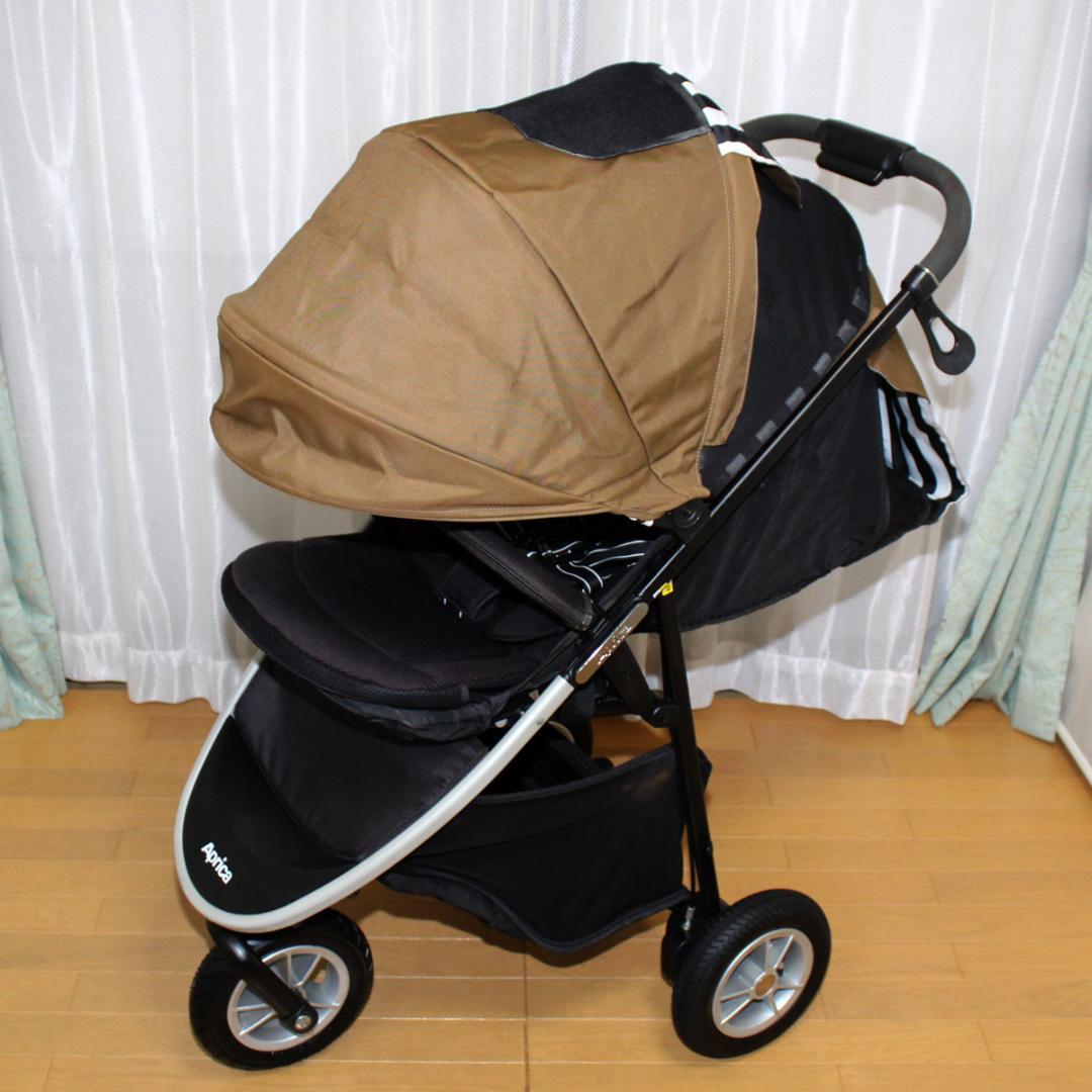 美品 Aprica Smooove AB スムーヴAB◆3輪ハイシートベビーカー