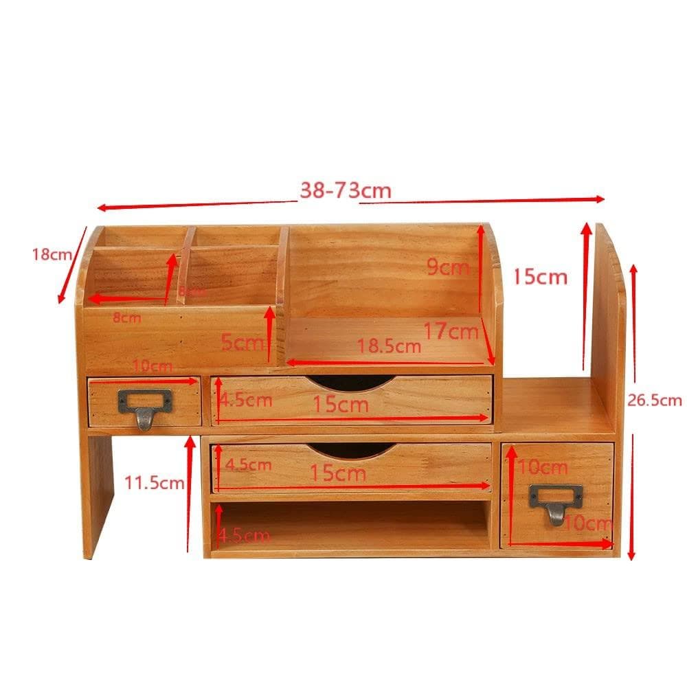 小物入れ 伸縮 自由自在 木製デスクオーガナイザー 卓上