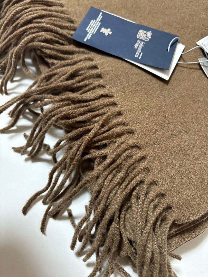 ハ*イ様 JOHNSTONS ジョンストンズ　カシミア100%大判 マフラー茶色