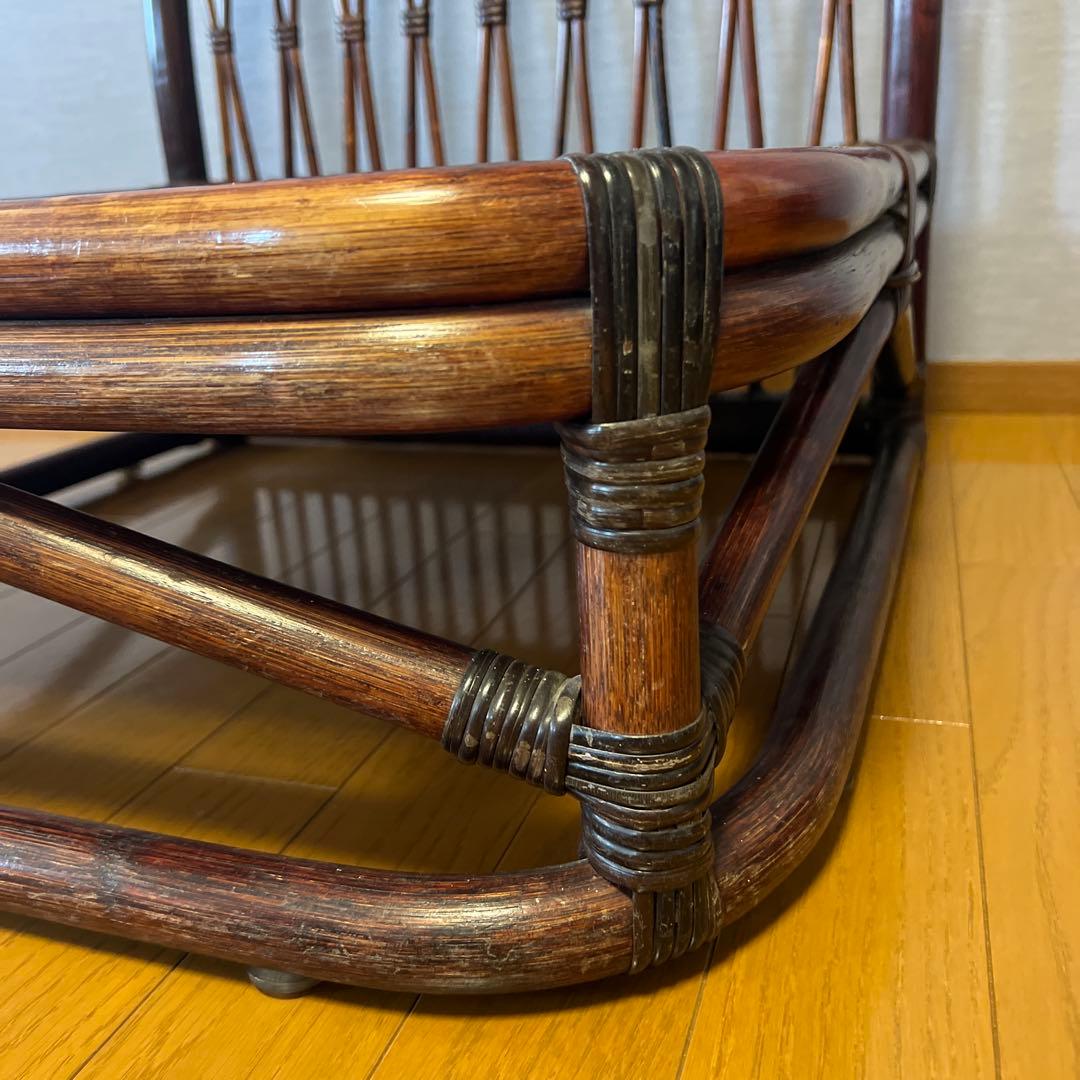 YAMAKAWA ラタン 籐 ヴィンテージ アンティーク ソファ 座椅子 ③