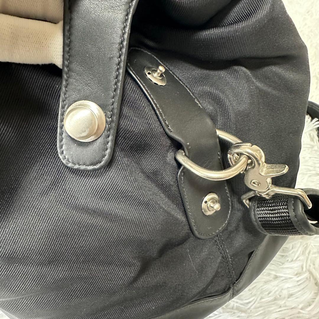 美品✨COACH コーチ ボストンバッグ 5497 レザー ナイロン 斜め掛け