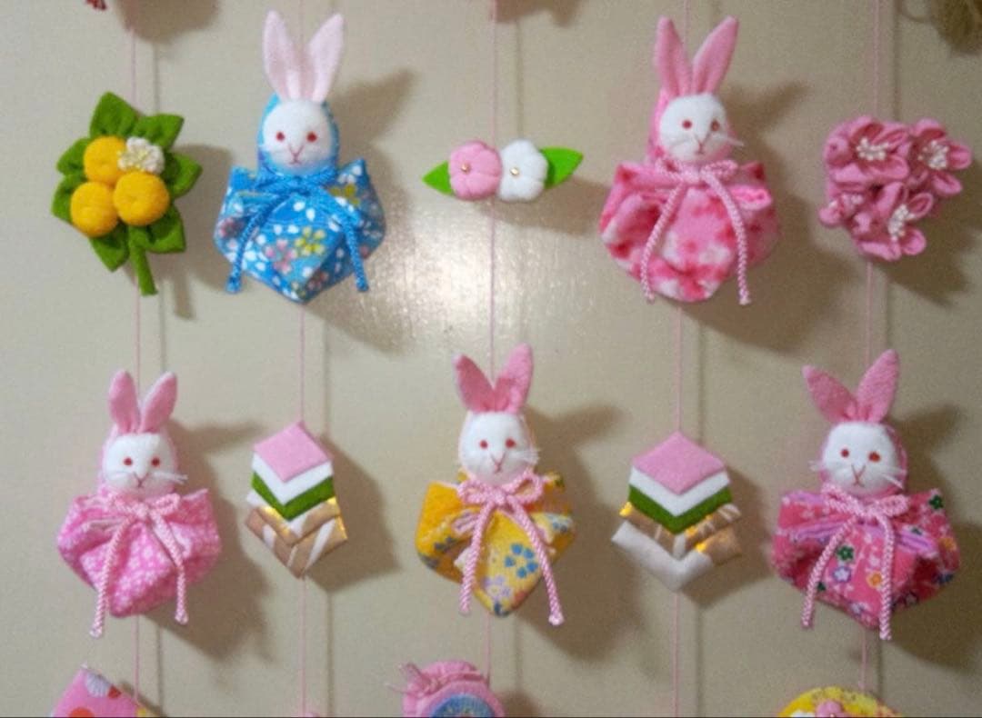 ひな祭り用つるし雛(2026-8うさぎ)