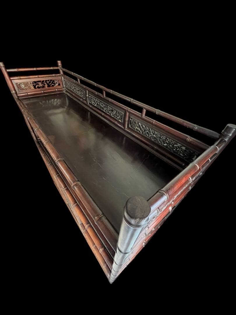 最高級 大阪唐木指物 紫檀 茶棚 茶箪笥 飾り棚 サイドボード キャビネット