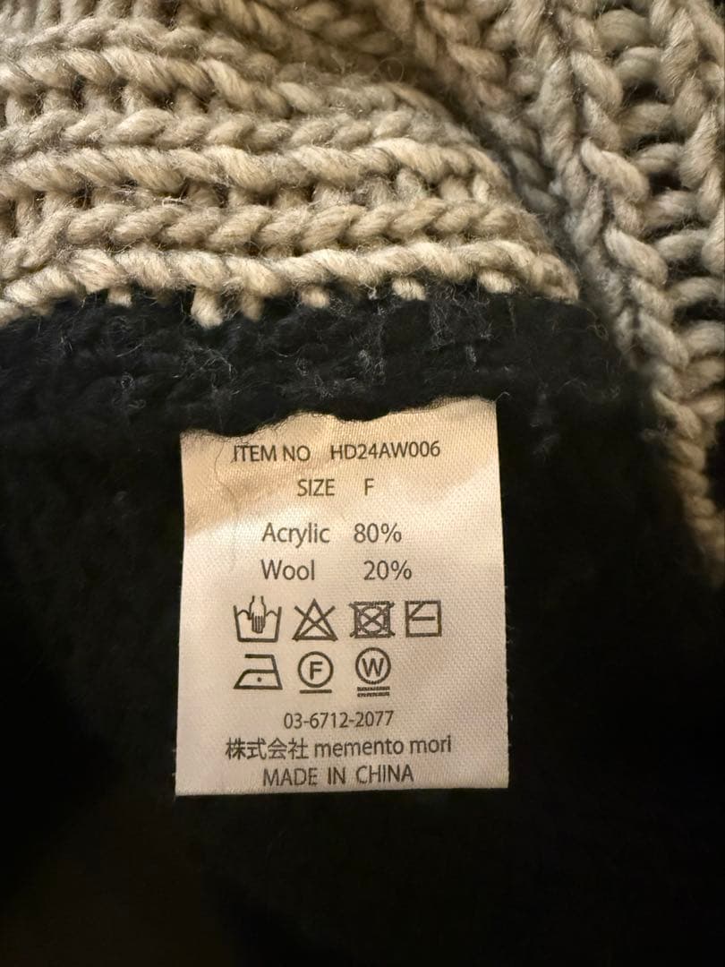 【hood】モリハルナさん　ロゴ チャンキーニット
