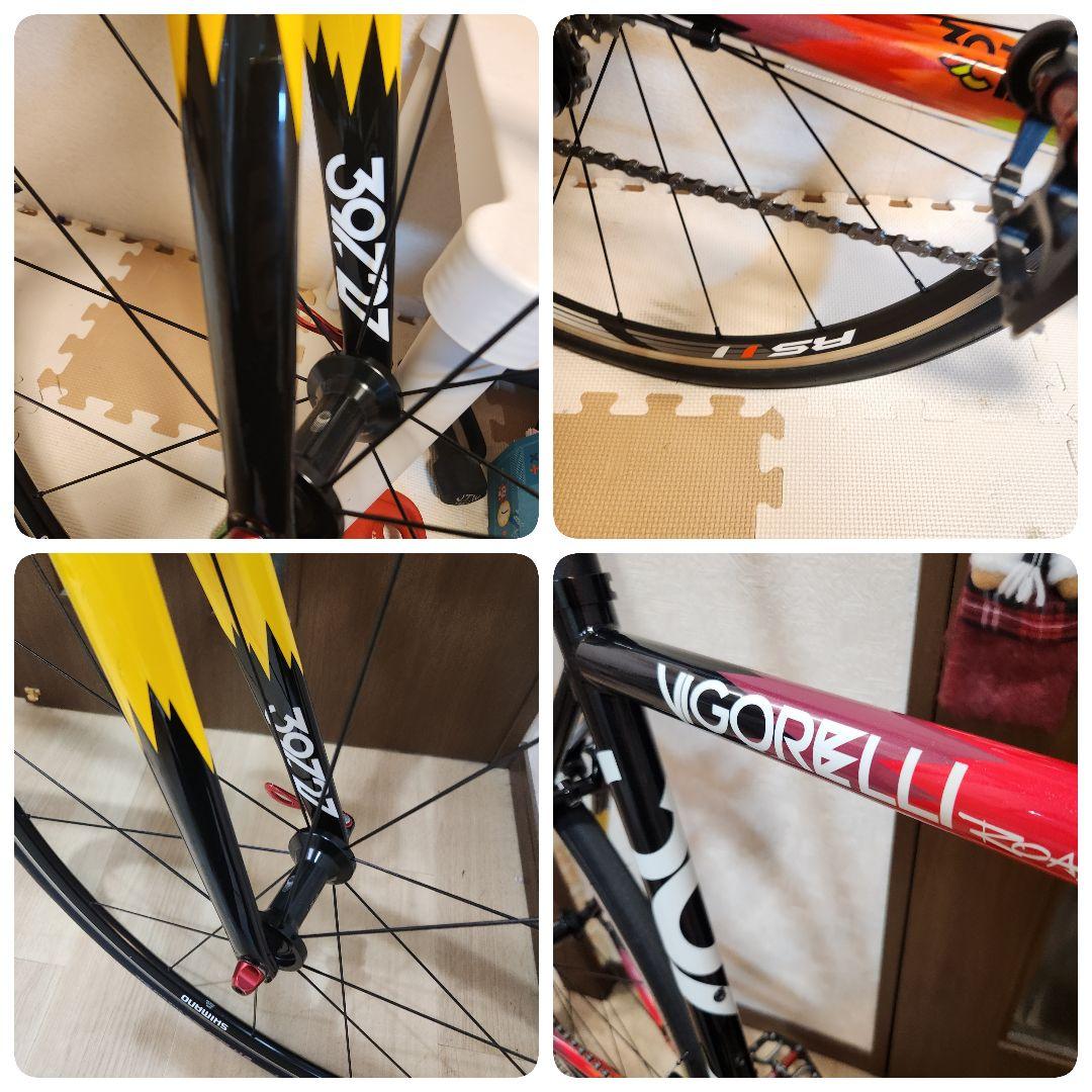 引き取りのみ　VIGORELLI ロードバイク 105 クロモリフレーム